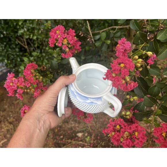 Japanese Kyusu Teapot & 5 Cups Set w/ Box – Hand-Painted Porcelain Floral – MINT - Picture 11 of 15